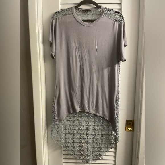 Better B. Unique/Rare Tee- Hi-low Style.40” Crochet Statement Back Size Small - Picture 1 of 4
